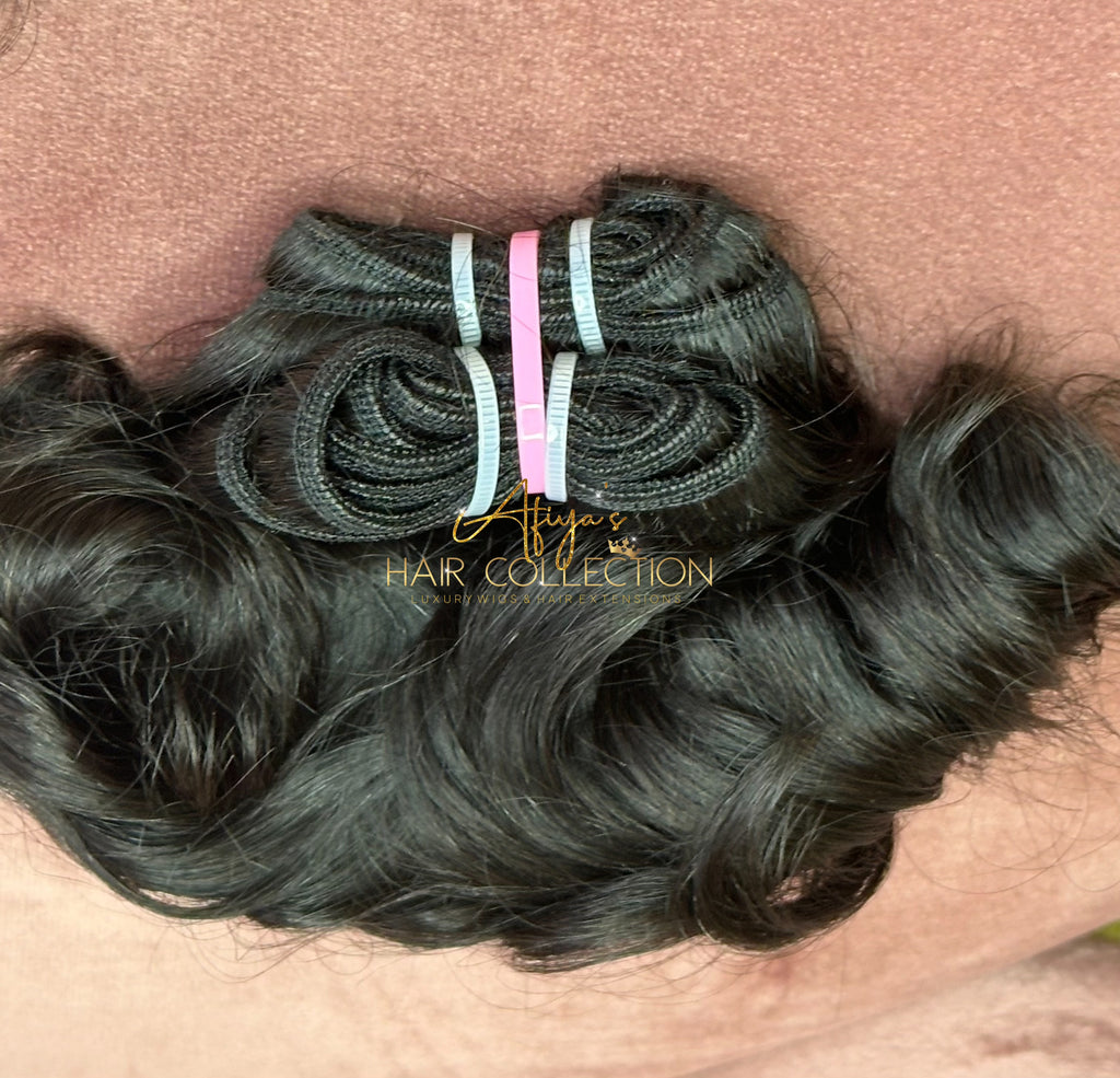 8 INCH RAW INDIAN BOUNCY WAVY BUNDLES