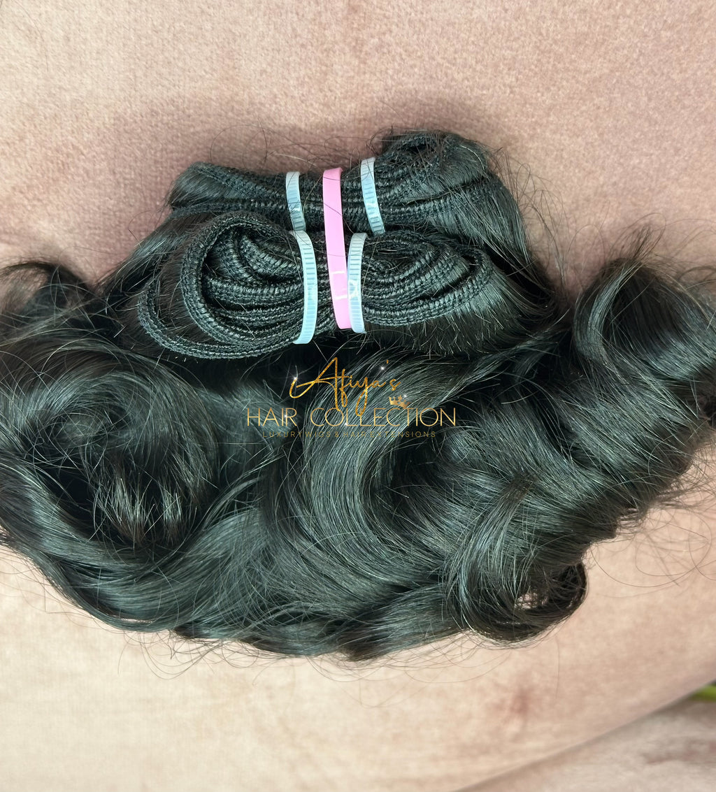 12 inch RAW INDIAN BOUNCY WAVY BUNDLES