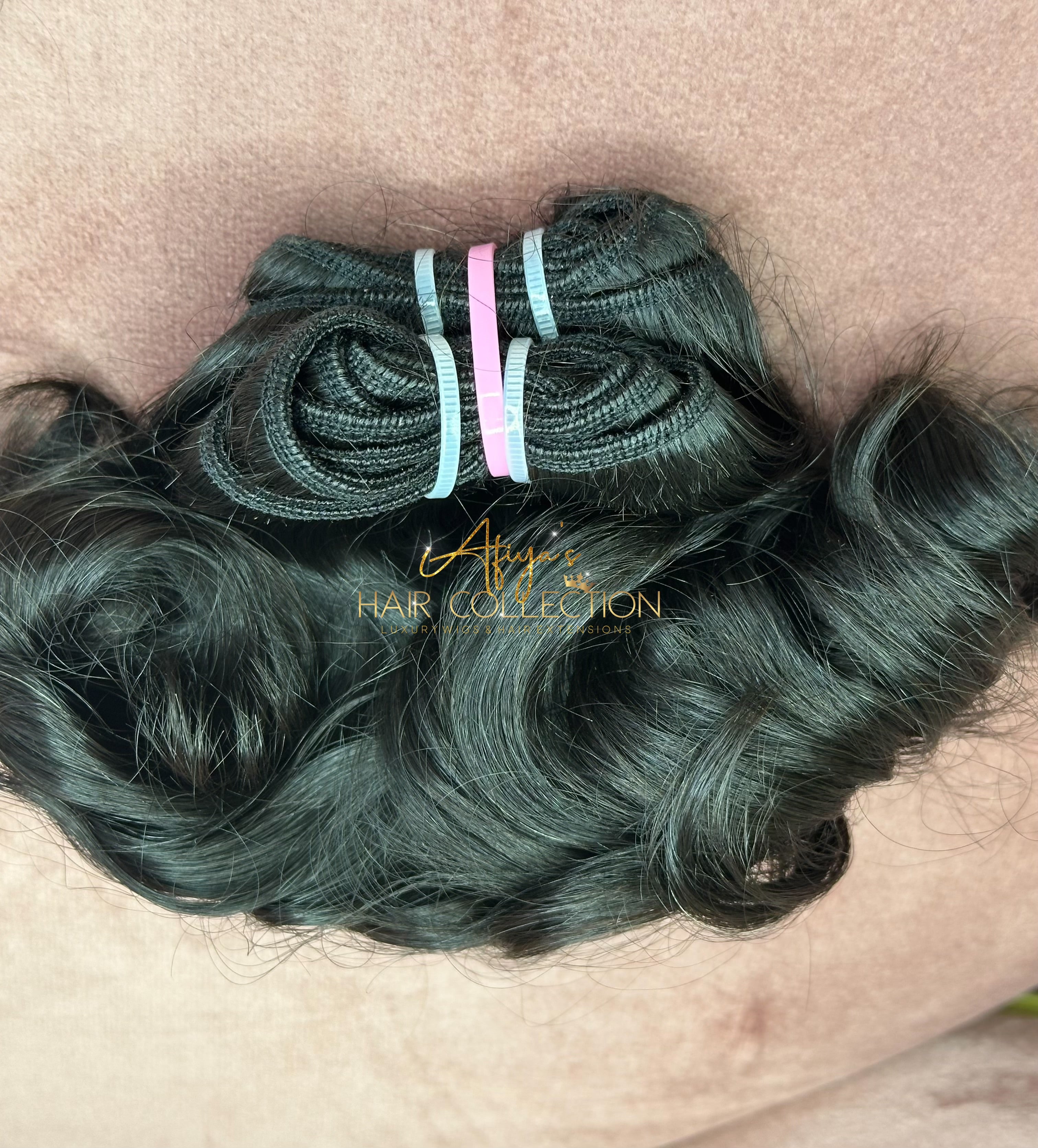 12 inch RAW INDIAN BOUNCY WAVY BUNDLES
