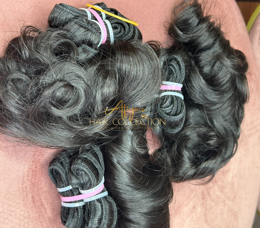 8 INCH RAW INDIAN BOUNCY WAVY BUNDLES