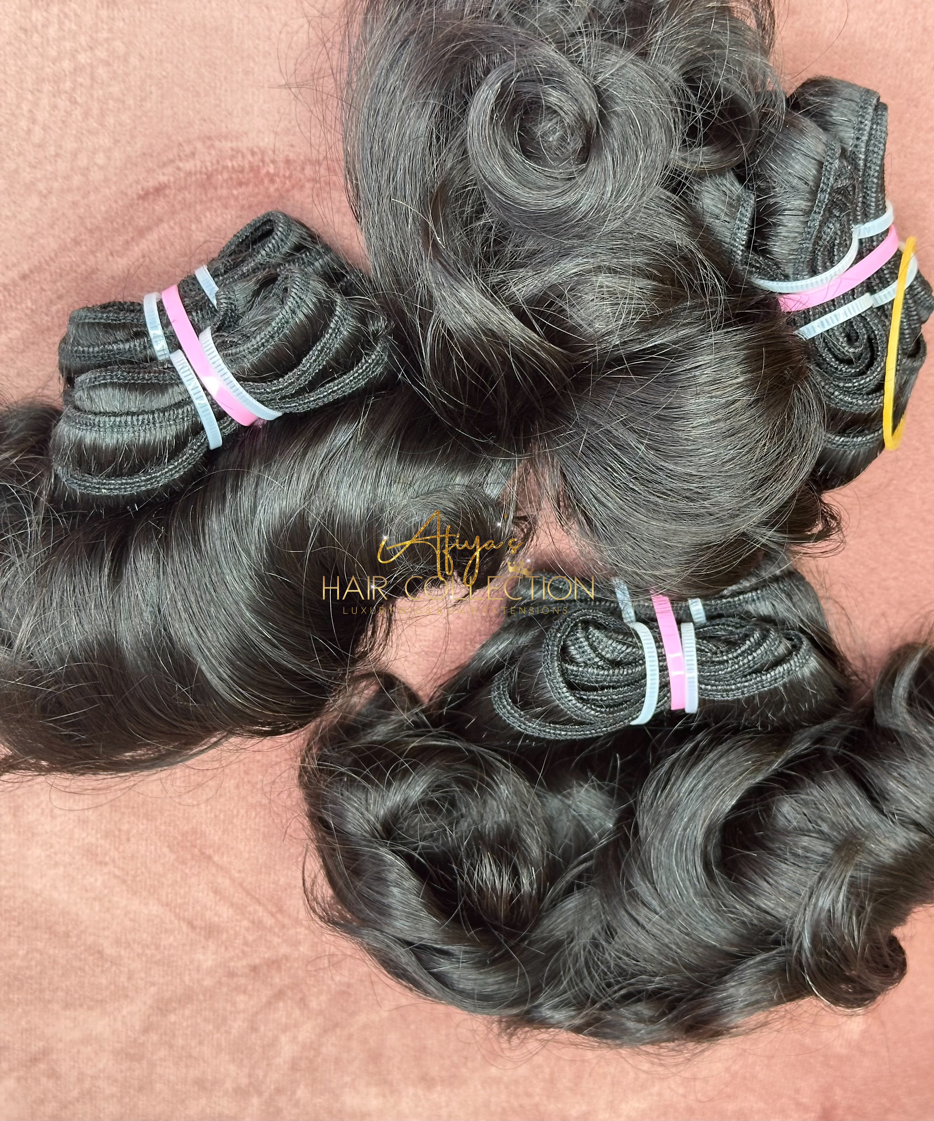 14 inch RAW INDIAN BOUNCY WAVY BUNDLES