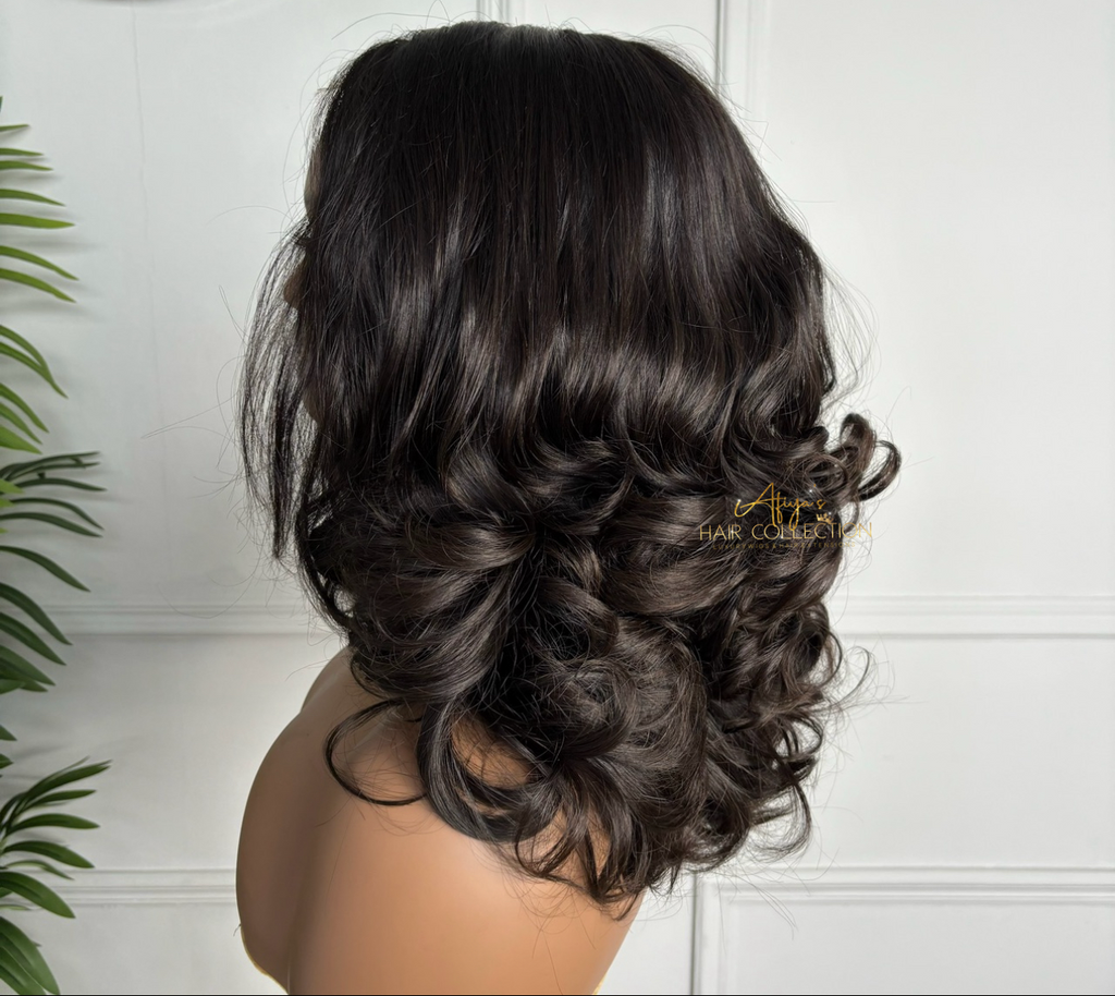 Peluca india con cierre de encaje de 5 x 5 pulgadas y volumen