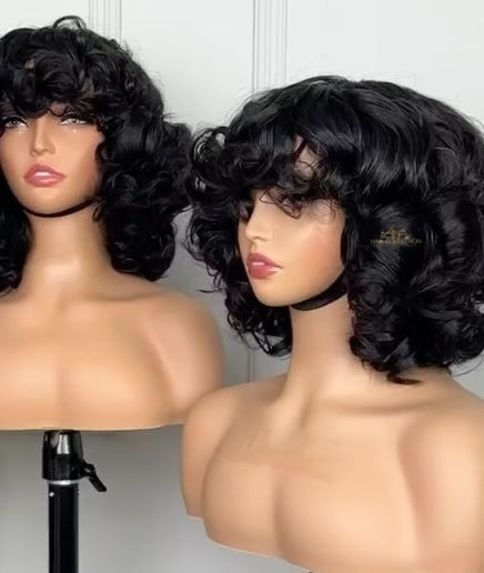 Fringe Raw Indian Bouncy Wave Wig