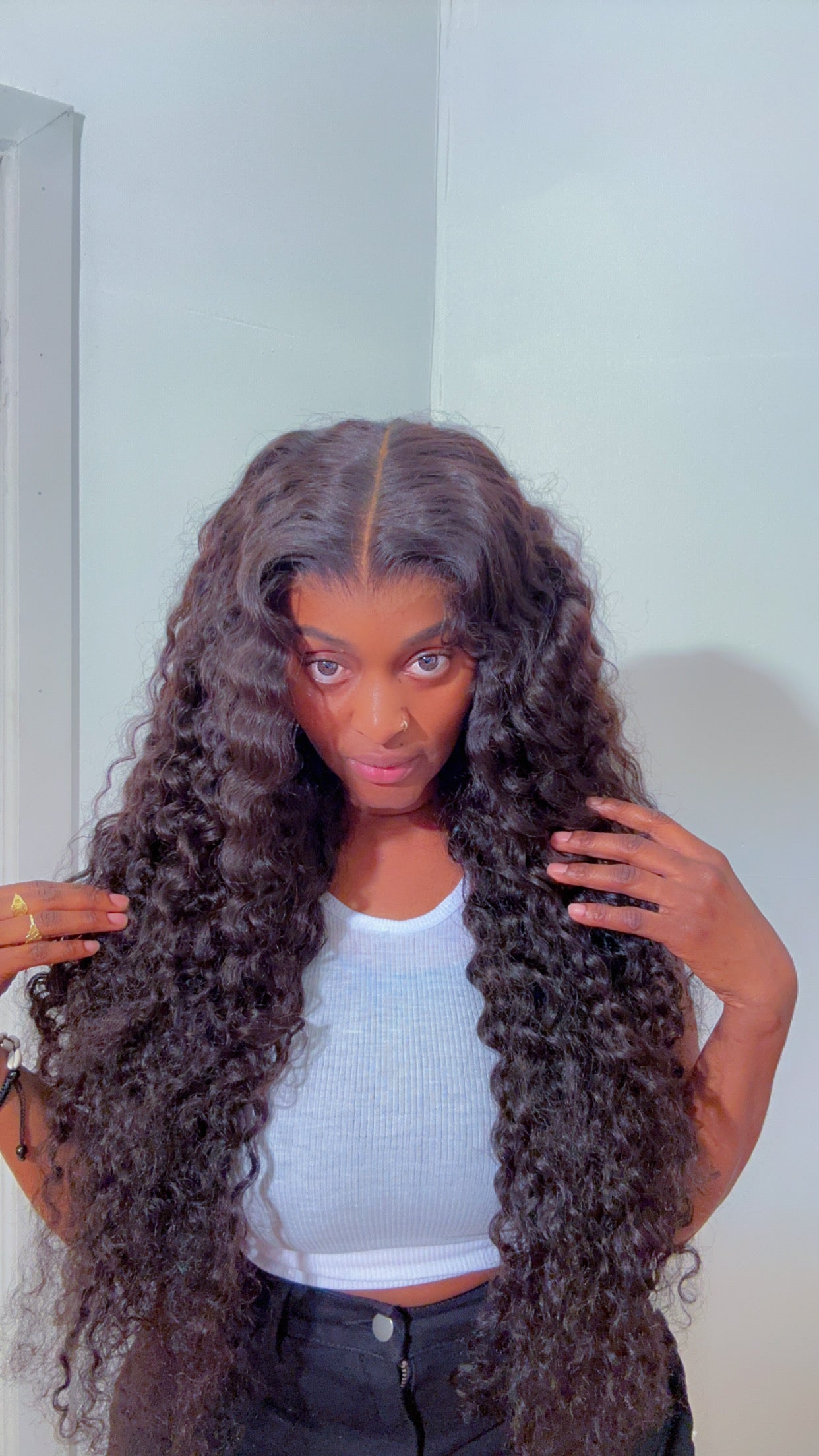 34 inch 13x6 HD Lace Deep Wave (350 grams wig)