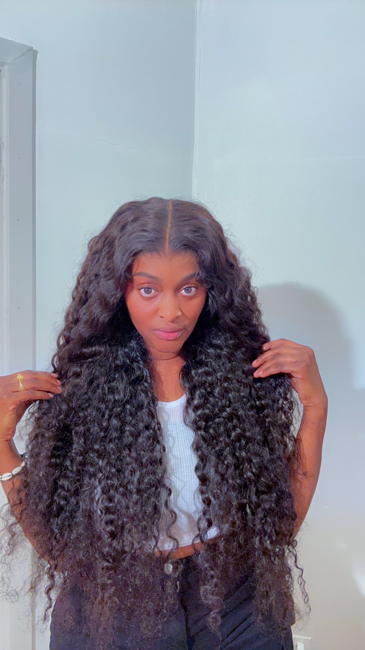 34 inch 13x6 HD Lace Deep Wave (350 grams wig)