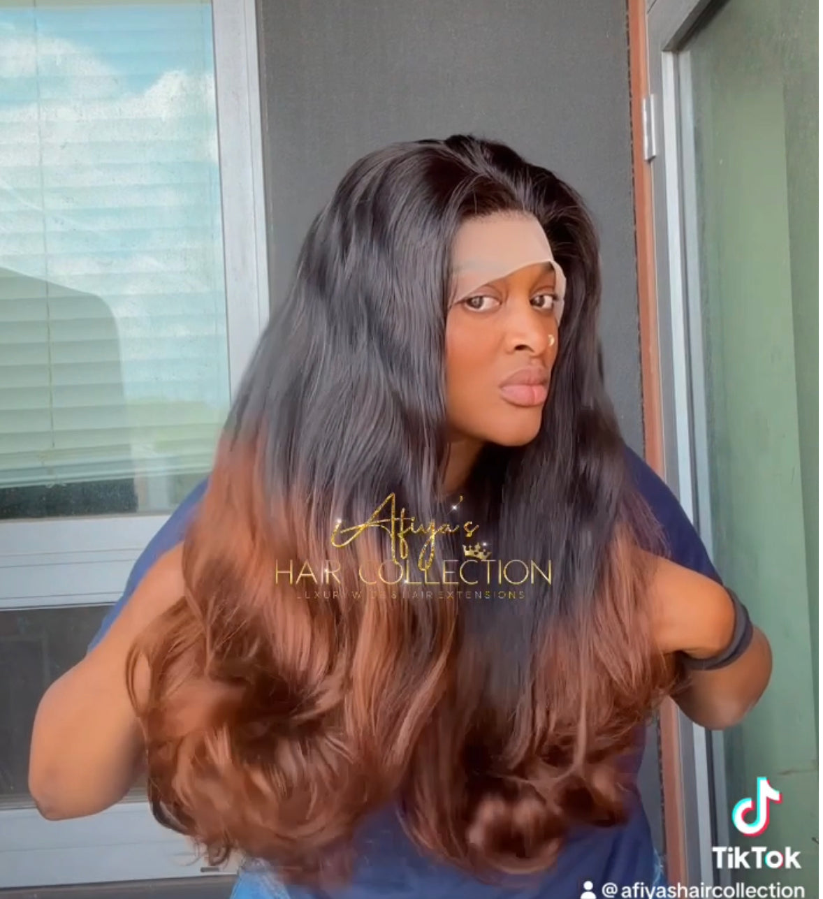 Lily ombre bouncy lace wig