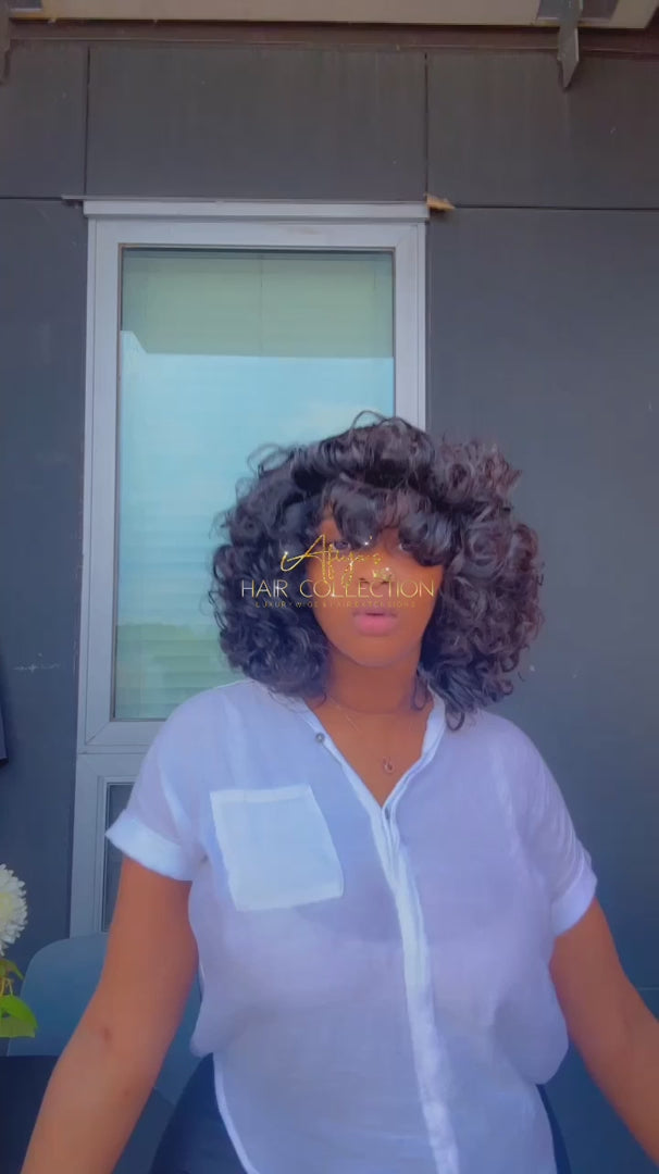 Fringe Raw Indian Bouncy Wave Wig